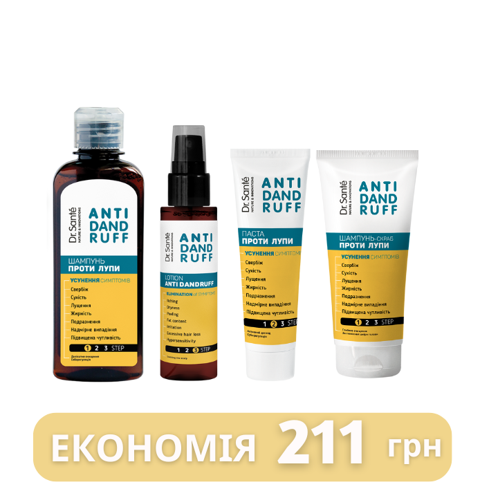 SOS Комплекс проти вираженої лупи від Dr. Sante Anti Dandruff