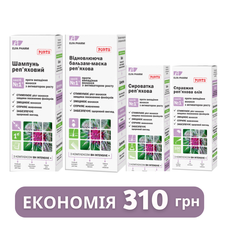 Набір Реп'яховий проти випадіння волосся Elfa Pharm