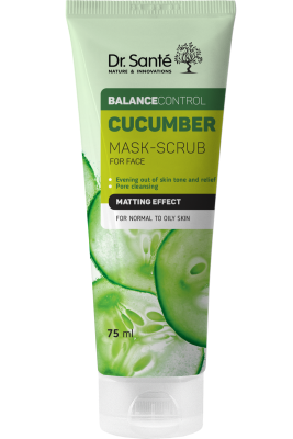 Маска-скраб для обличчя Dr. Sante Cucumber Balance Control М'який пілінг 75 мл