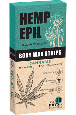 Воскові смужки для тіла Hemp Epil 16+2