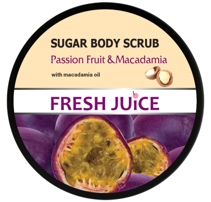 Цукровий скраб для тіла Fresh Juice Маракуйя і макадамия 225 мл