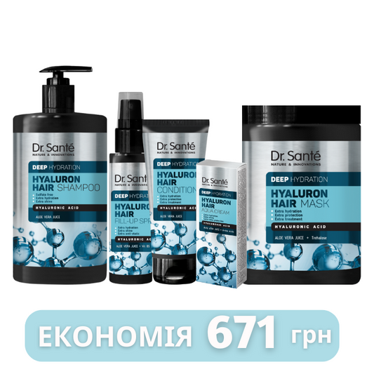 Набір Екстразахист для волосся Dr. Sante Hyaluron Deep hydration