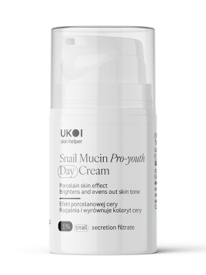 Денний крем UKOI Snail Mucin Pro-youth з муцином равлика омолоджуючий 50 мл