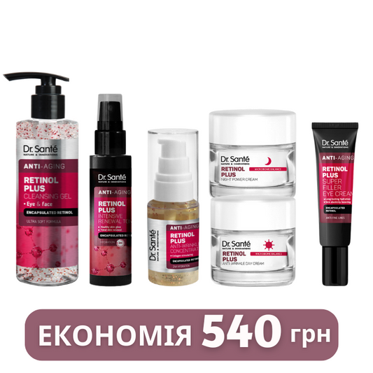 Набір по догляду за обличчям Retinol Plus Dr. Sante