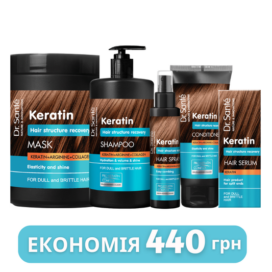 Набір Відновлення структури волосся Dr. Sante Keratin