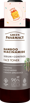 Тонік для обличчя Green Рharmacy Sebum-control Бамбук і ніацинамід 200 мл