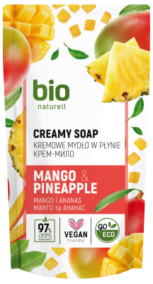 Крем-мило BIO Naturell Манго та ананас дой-пак 460 мл