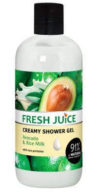 Крем-гель для душу Fresh Juice Авокадо і рисове молочко 500 мл