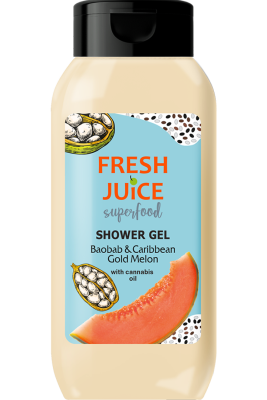 Гель для душа Fresh Juice Superfood Baobab & Caribbean Gold Melon 400 мл