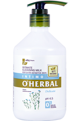 Молочко для інтимної гігієни O'Herbal Delicate для особливо чутливої шкіри 500 мл
