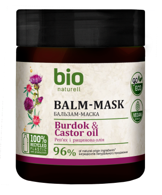 Бальзам-маска для волосся BIO Naturell Eco Burdock & Castor Oil Живлення і рост
