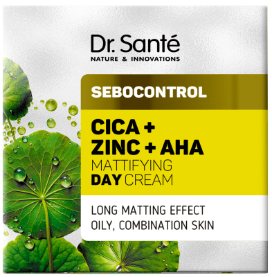 Матуючий денний крем Dr. Sante Sebocontrol Цика + Цинк + АНА 50 мл