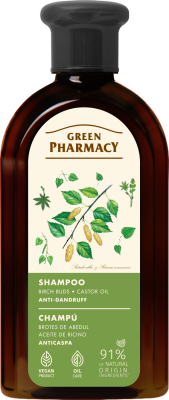 Шампунь Green Pharmacy Березові бруньки та касторова олія проти лупи 350 мл