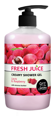 Крем-гель для душу Fresh Juice Лічі і малина 750 мл