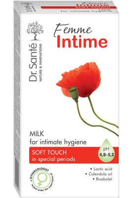 Молочко для інтимної гігієни Dr. Sante Femme Intime М'який дотик для чутливої шкіри 230 мл