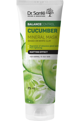 Мінеральна маска Dr. Sante Cucumber Balance Control на основі білої глини 75 мл