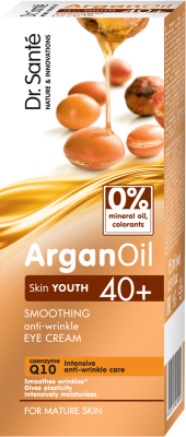 Розгладжуючий крем Dr. Sante ArganOil навколо очей проти зморшок 40+ 15 мл