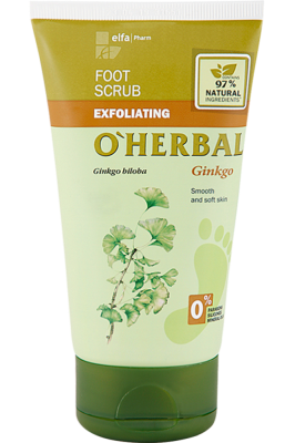 Скраб для ніг O'Herbal з екстрактом гінкго білоба 75 мл