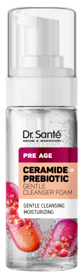 Ніжна очищуюча пінка Dr. Sante Pre Age Керамід + Пребіотик 150 мл